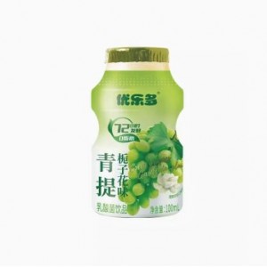 优乐多乳酸菌饮品青提栀子花酸奶饮料益生菌牛奶整箱100mlx20瓶