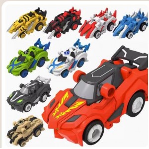 灵动创想烈火骑士跳跃战士2男孩玩具变形机器人魔幻车神4战车全套